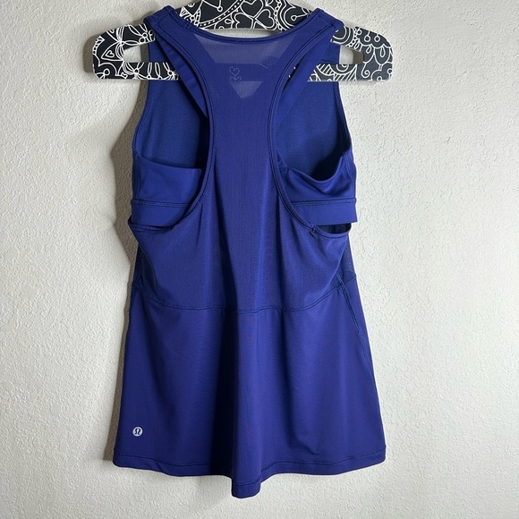 Lululemon Fast As Light 2-In-1 Tank W1NHMS Emperor Blue size 6 - Picture 3 of 6